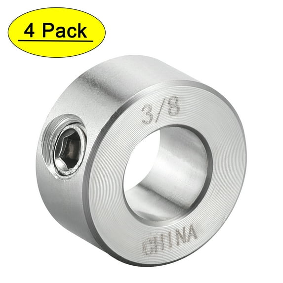 Drill Stop 3/8" I.D. Stainless Steel for Set Screws Chuck Woodworking Drill Bits Depth Holder 4 Pcs