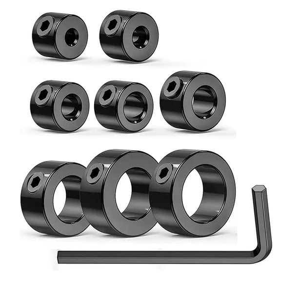 Drill Stop Bit Collar 2 Sets, 1/8" to 1/2" Adjustable Depth Stop Drill Bit with Allen Wrench, Stops Collar Set for Drilling Depth in Woodworking and Projects