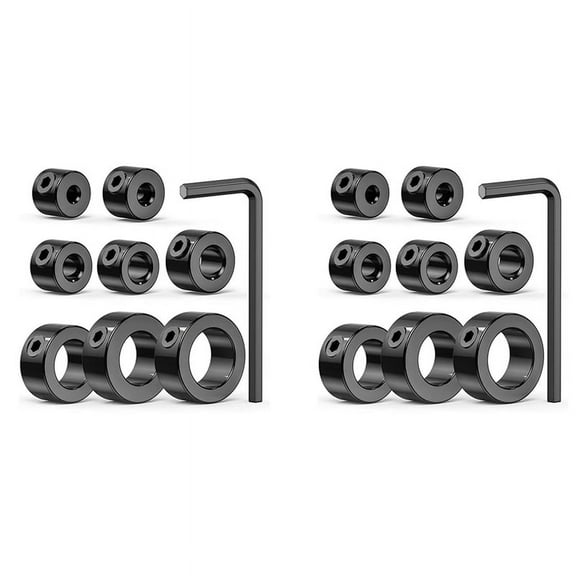 Drill Stop Bit Collar Set, 18PCS Adjustable Depth Limit Ring with Carbon Steel Set for Bits