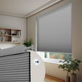 thumbnail image 1 of ZimJAHO No Drill No Tools Cellular ShadesBlackout Color-Matched Honeycomb Blinds Easy to Install Cordless Cellular Blinds for Windows, Blackout-Light Gray, 21.5"W x 64"H, 1 of 9