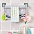 thumbnail image 1 of No Drill Towel Rack, Towel Bar for Bathroom, Adhesive Mount Stainless Steel Double Towel Holder for Bathroom, 14.6 Inch Wall Mounted Hand Towel Rod, 1 Pcs, 1 of 9