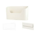 thumbnail image 1 of No Drill Wall Mount File Organizer - Adhesive Hanging Folder Holder for Cabinet Doors, Mail & Magazine Storage in Office, Kitchen, Bathroom - Space Saving White Organizer, 1 of 6