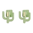 thumbnail image 1 of No Drill Wall Mount Shoe Organizer, Multi Hook Slipper Hat Towel Storage Rack, Adhesive Hanging Home RV Accessory Shelf,4.13x3.58 Inch Space Saving Entryway Wall Suspension Storage Holder,Green-2 PCs, 1 of 7