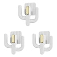 thumbnail image 1 of No Drill Wall Mount Shoe Organizer, Multi Hook Slipper Hat Towel Storage Rack, Adhesive Hanging Home RV Accessory Shelf,4.13x3.58 Inch Space Saving Entryway Wall Suspension Storage Holder,White-3 PCs, 1 of 7