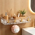 thumbnail image 1 of No Drill Wall Mounted Bathroom Rack, Multi Layer Storage Organizer, Rustproof Sundry Shelf, Space Saving Accessory for Shower Room Toilet Home Bathroom Tidying, 1 of 9