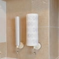 thumbnail image 1 of No Drill Wall Mounted Paper Towel Holder with Suction Cup, Plastic Storage Rod for Kitchen, Bathroom & Laundry, 1-Pack Clear Towel Rack for Small Spaces, 1 of 6