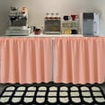 thumbnail image 1 of No Drill Waterproof Dustproof Kitchen Cabinet Cover Curtain - Sink Skirt Shelf Screen Short Decorative Partition for Under Sink Closet Bookcase Home Decor, 1 of 4