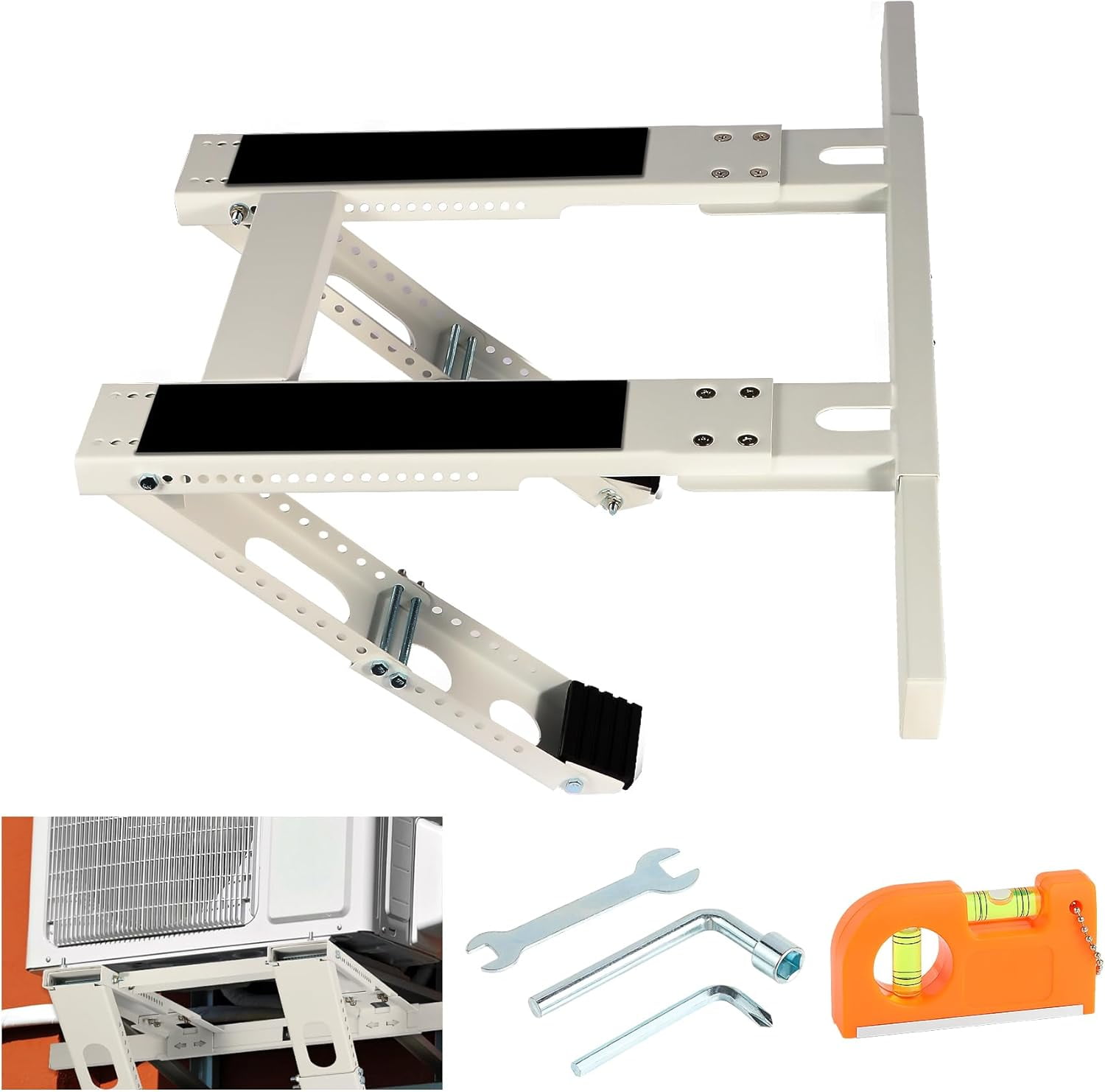 No Drill Window AC Bracket - Heavy Duty Steel Support Holds 220lbs ...