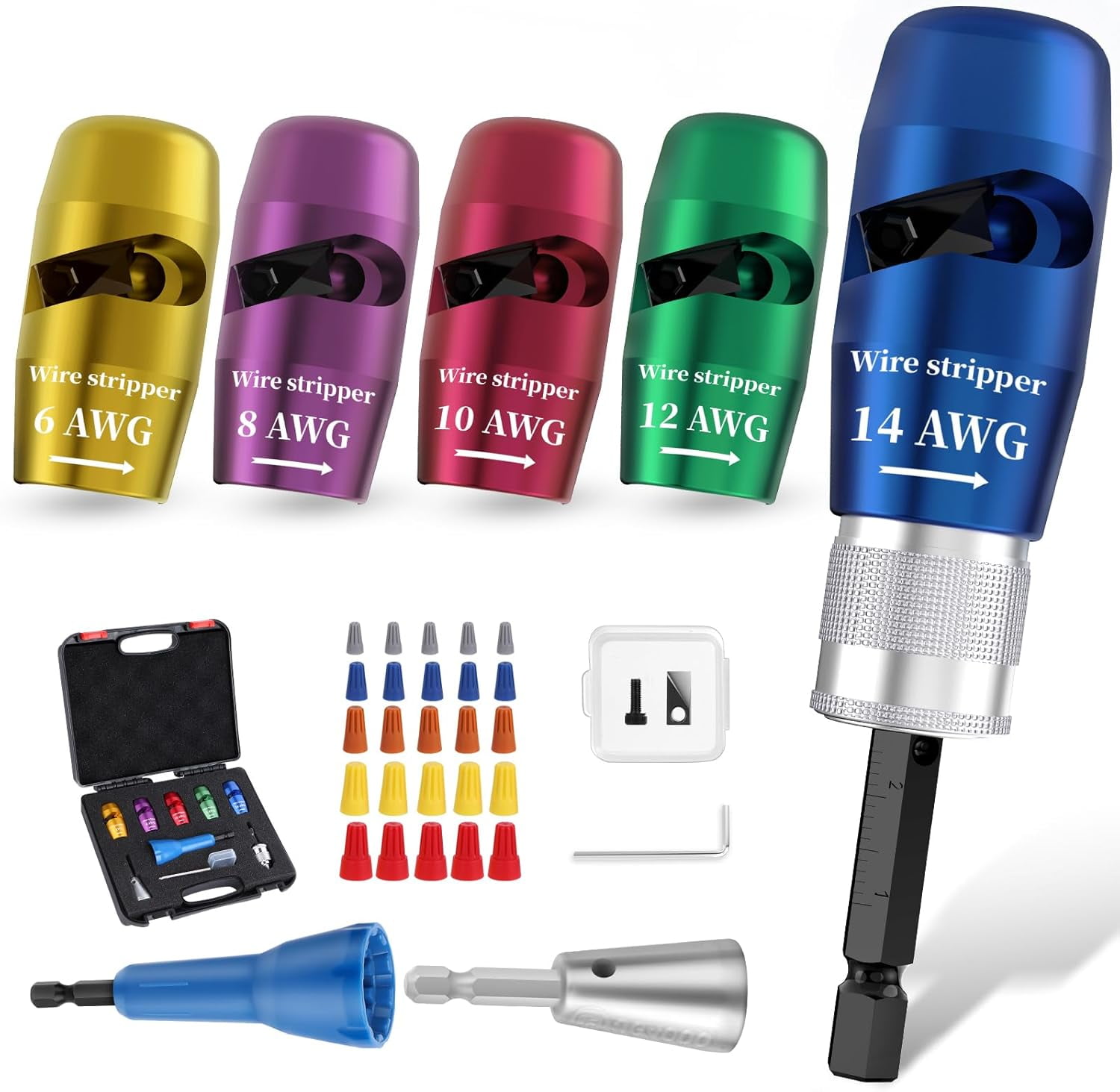 Drill Wire Stripper Electric Wire Stripping and Twisting Tool for AWG