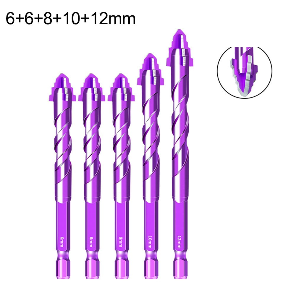 Drill bit Eccentric Drill Four-Flute Glass Tile Punching Rock Slab ...