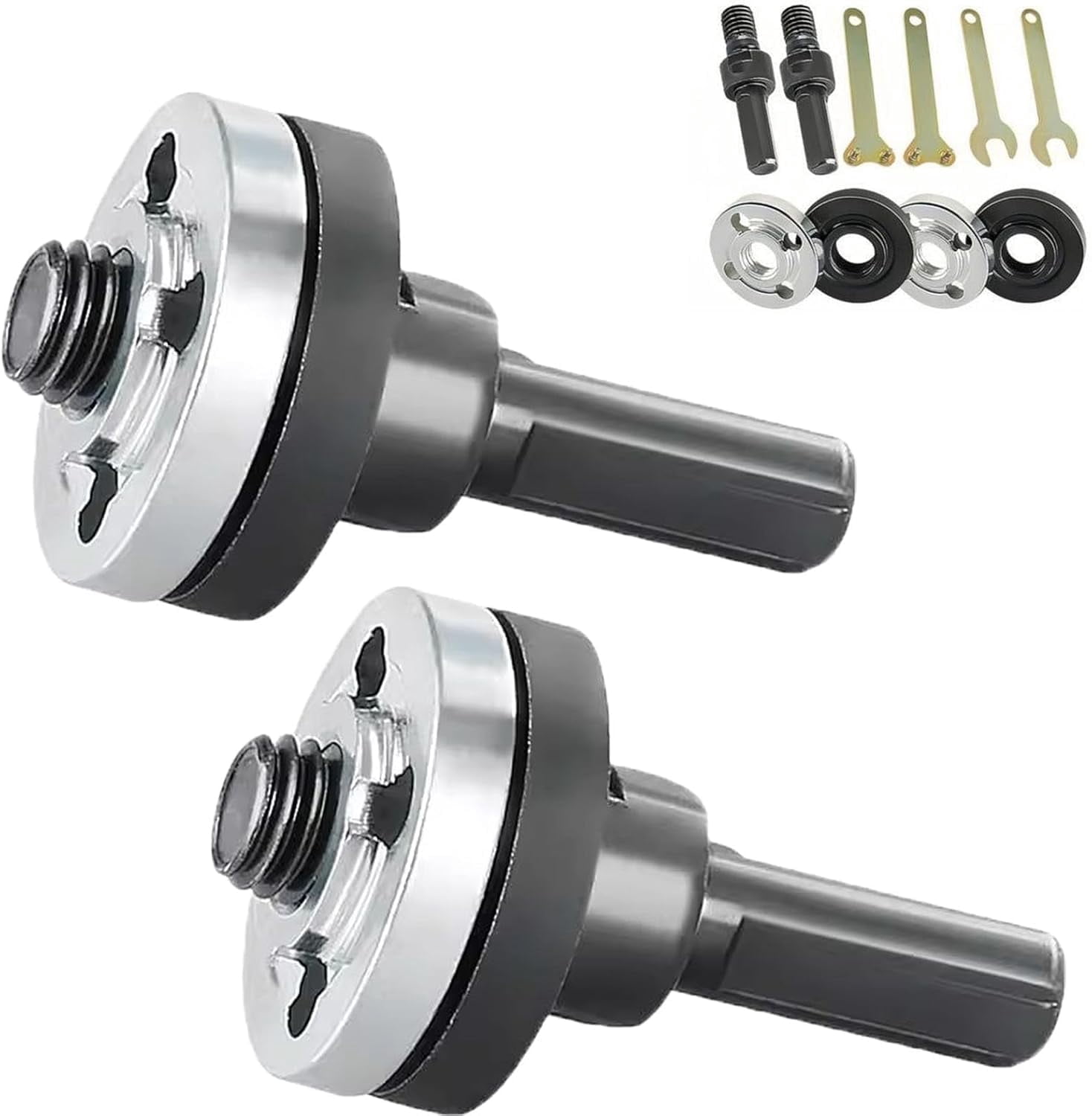 Drill to Angle Grinder Adapter Kit, Converts Electric Drill into Grinder/Cutter for DIY, Includes Mounting Hardware & Safety Warning(XX-2pcs)