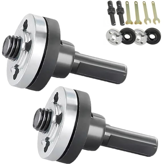 Drill to Angle Grinder Adapter Kit, Converts Electric Drill into Grinder/Cutter for DIY, Includes Mounting Hardware & Safety Warning(XX-2pcs)