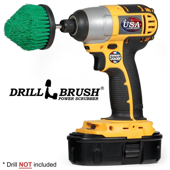 Drillbrush Green Cone Brush – Medium Stiff Scrubber for Kitchen Sinks, Stoves & More