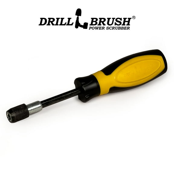 Drillbrush Handle Use with Any Quick Change Brush - ACME Broom Handles Connector