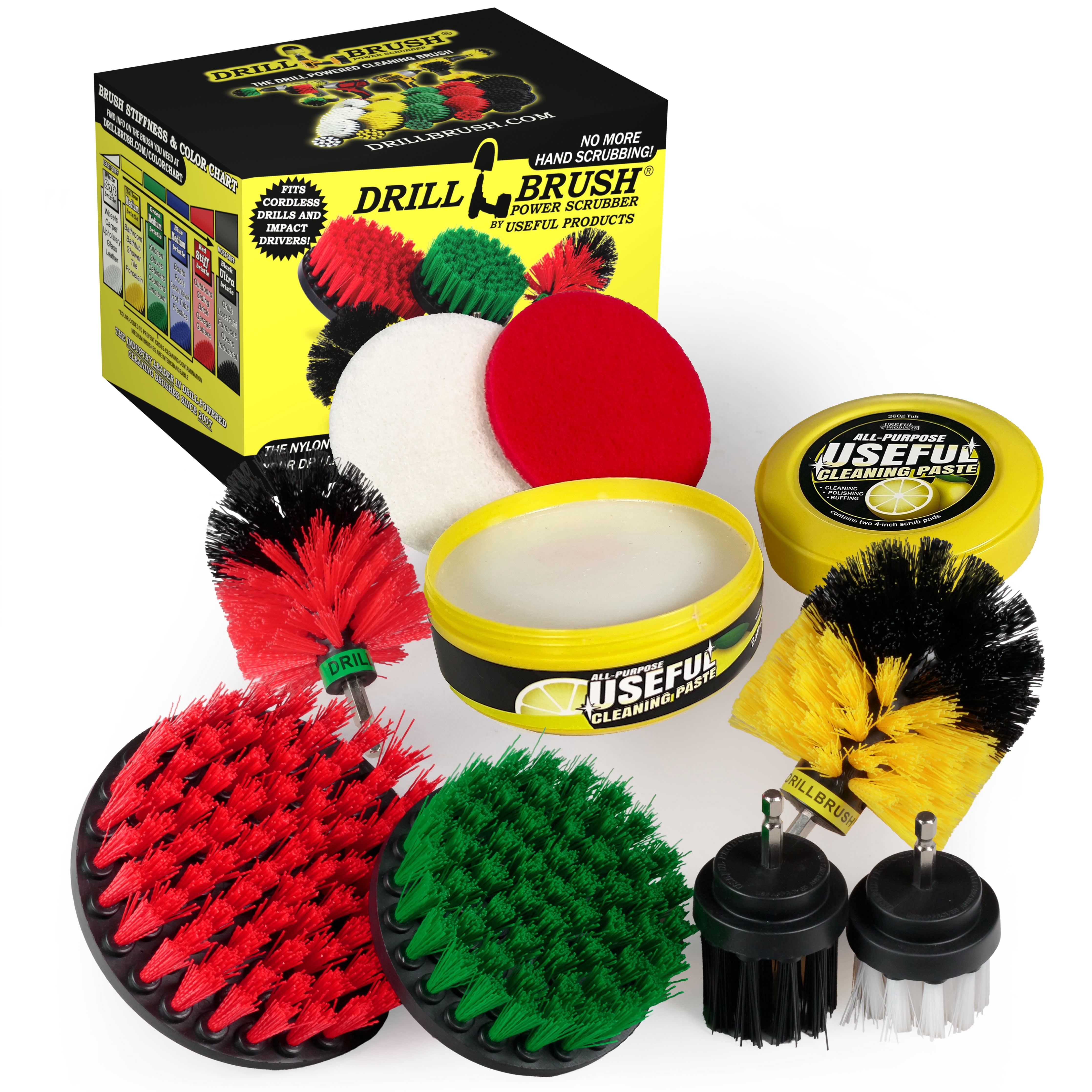 Drillbrush Multi-Use Kit – Variety Brush Set & MultiPurpose Cleaning ...