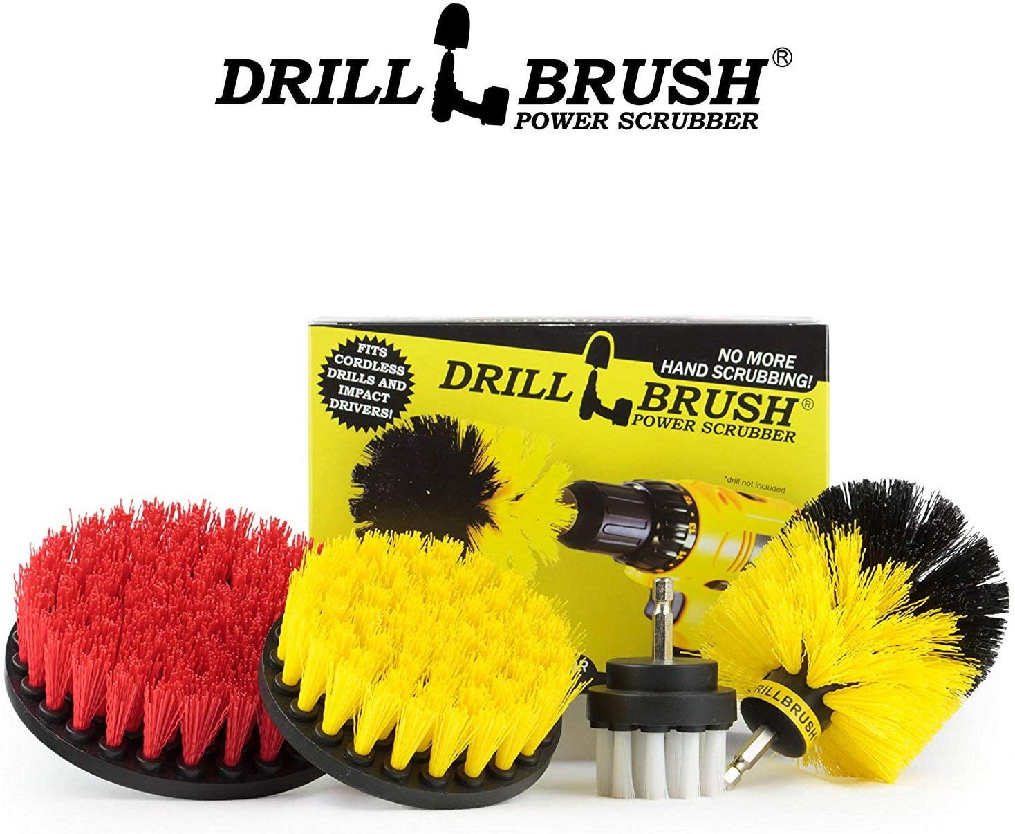 Drillbrush Scrub Brush Drill Attachment Kit Drill Powered Cleaning