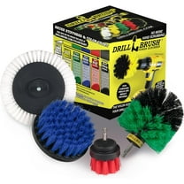 Drillbrush Wheel Cleaning Drill Attachment for Crevices / Gaps - Automotive Carpet Scrubber Brush for Boats, Cars, Trucks - Tile Grout Cleaner Tool