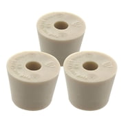 Drilled Rubber Stopper #6 Set of 3