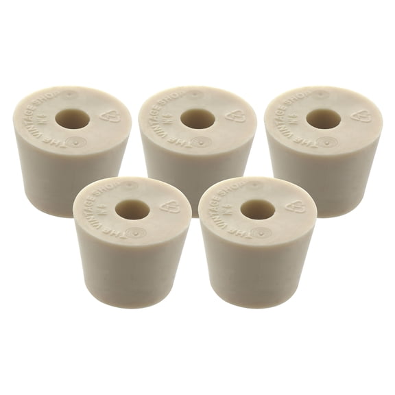 Drilled Rubber Stopper #6 (Set of 5)