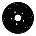 thumbnail image 1 of Drilled and Slotted Black Zinc Brake Rotor for Subaru WRX (2016-2023) Black Cast Iron, 1 of 2