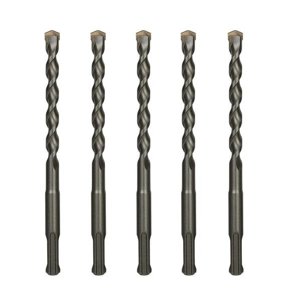 Drillforce 1/2 Inch x 10 Inch SDS Plus Rotary Hammer Drill Bits Set, Carbide Tipped for Brick, Masonry, Stone and Concrete