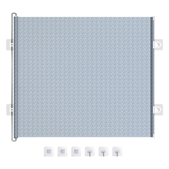 No Drilling Retractable Safety Pet Gate for Doorways Stairs Hallways, Adjustable Easy Install Indoor Outdoor Puppy Cat Barrier Fence Compact Foldable Portable Pet Isolation Gate 1 Set