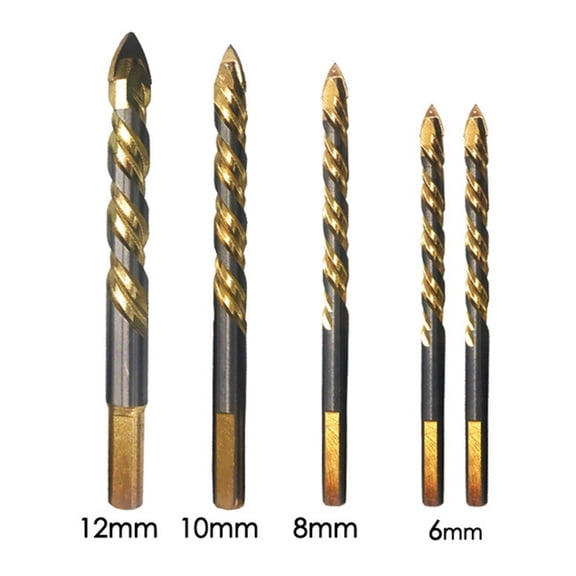 Drilling Tools 5pcs Carbide Triangle Bits 6 8 10 12mm for Hard Materials