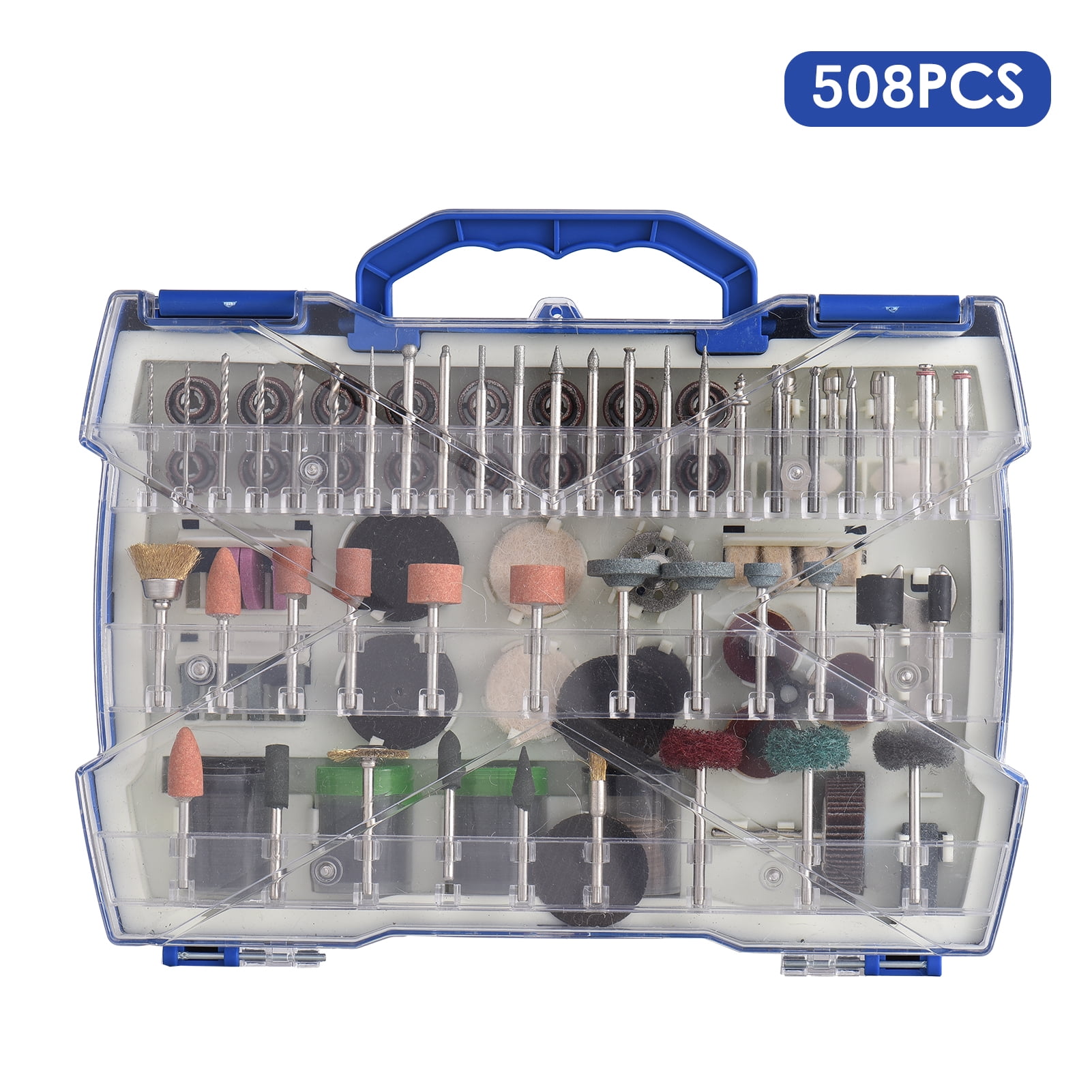 Drilling bit,Rotary Tool Set 1/8-inch Shank Tool Kit 508pcs Kit 508pcs Rotary Shank Metal Anrio Bit Siuke Rotary Set 18-inch Shank Qisuo Wood