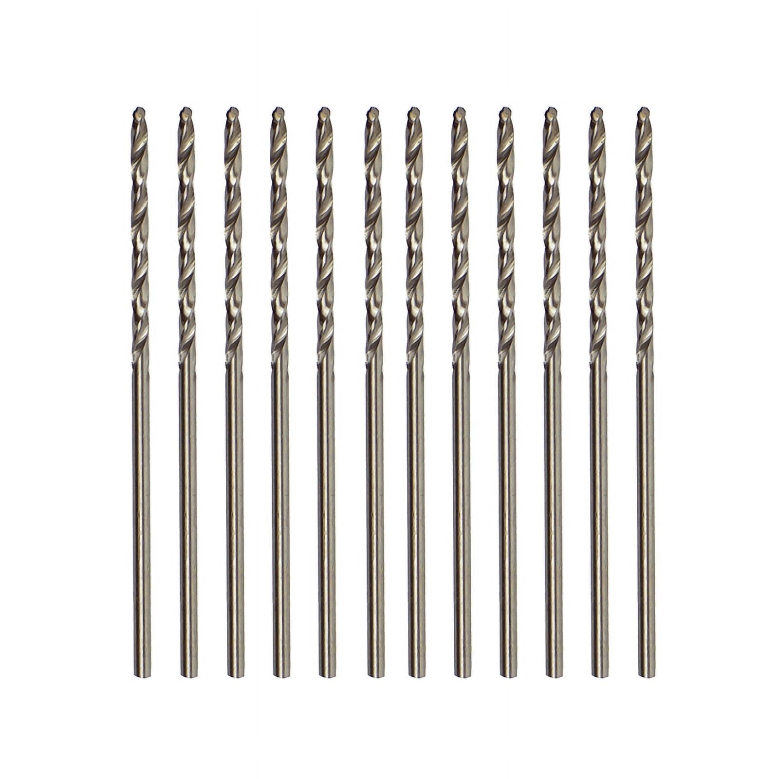 Excel Blades #53 Drill Bits – 12pc Set, 0.0595 IN (1.512 mm), Carbon Steel Precision