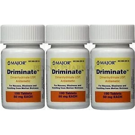 Driminate Motion Sickness Tabs 50mg 100ct (3 pack) PHARMACY FRESH