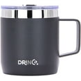 thumbnail image 1 of Drinco 14-Ounce Double-Wall Vacuum-Sealed Stainless Steel Coffee Mug, Black, 1 of 5