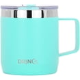 thumbnail image 1 of Drinco 14-Ounce Double-Wall Vacuum-Sealed Stainless Steel Coffee Mug, Teal, 1 of 5