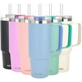 thumbnail image 1 of Drinco 40oz 30oz Tumbler with Handle Vacuum Insulated Stainless Steel-40oz Sky Blue, 1 of 5