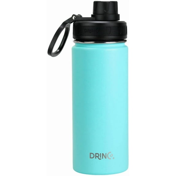 Drinco Water Bottle Double Wall Vacuum Insulated Stainless Steel, 18oz Mint