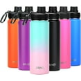 thumbnail image 1 of Drinco Water Bottle Double Wall Vacuum Insulated Stainless Steel, 22oz Macaron, 1 of 5