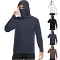 thumbnail image 1 of Drindf Men's UPF 50+ Sun Protection Hoodies Lightweight Cooling Hooded Shirts Big and Tall Mens Long Sleeve Fishing Shirts SPF UV Protection Hoodie for Hiking Swimming, 1 of 8