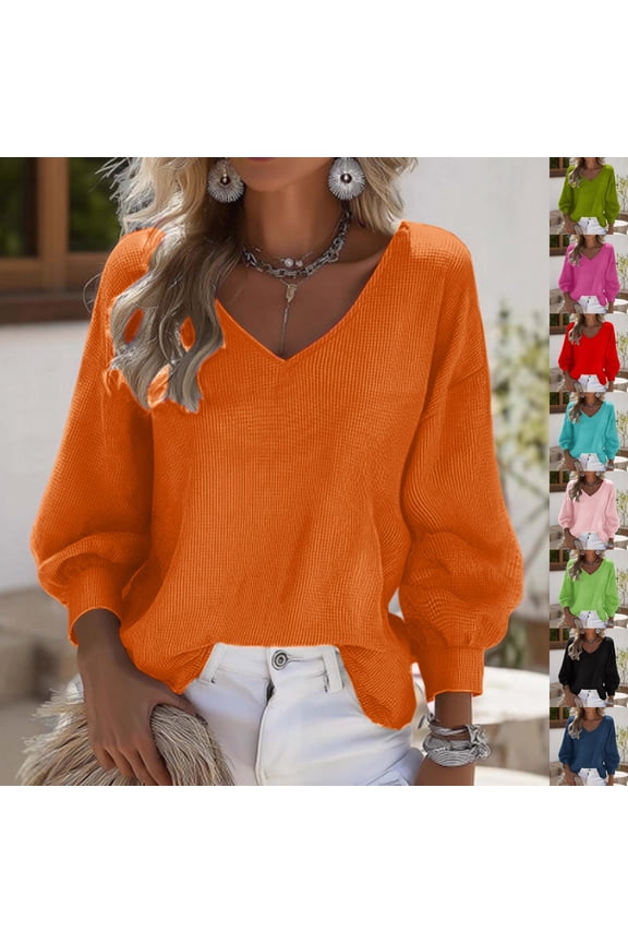 Plus Size Waffle Knit Blouses for Women V Neck Drop Shoulder Tunic Shirts Long Sleeve Business Casual Shirt Loose Fit Comfy Tops Mint Green XXXXL