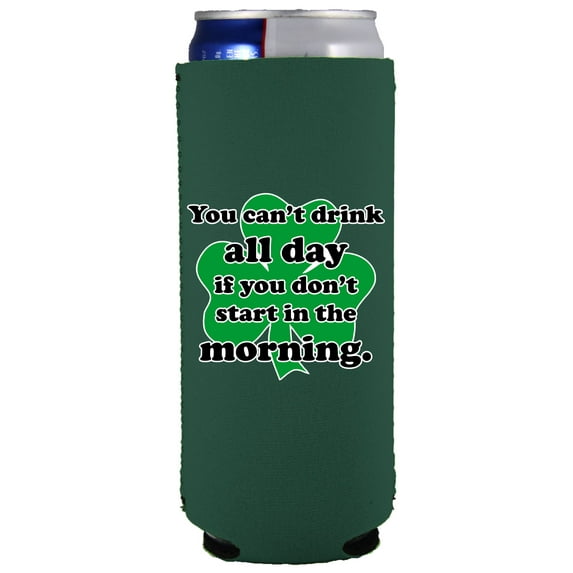 Drink All Day Slim Can Coolie (Dark Green)