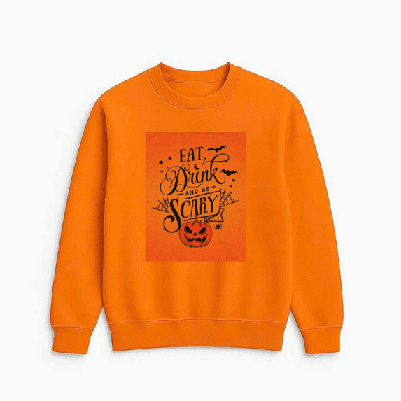 Drink And Be Scary Creepy Holiday Costume Party Outfit Casual Graphic Sweatshirt, up to size 5XL