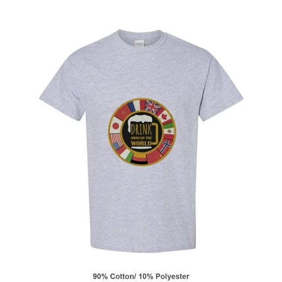 Drink Around The World Showcase Epcot Bar Crawl Vacation Fun Alcohol Trip T-Shirt, for men & women, up to size 5XL