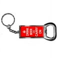 thumbnail image 1 of Drink Beer And Carry On Keychain Key Chain Ring Bottle Bottlecap Opener, 1 of 1