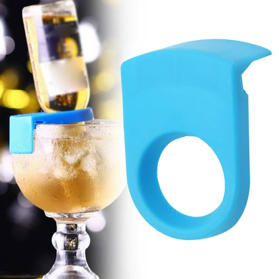 Drink Bottle Buckle,Blue Beer Bottle Holder Clip for Cup Edge,Party Wedding Birthday Home Decor