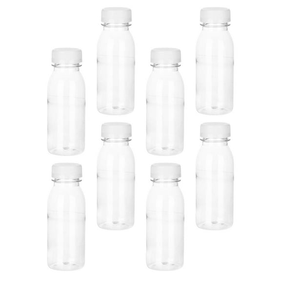 Drink Bottle Square Containers with Lids Plastic Smoothie Bottles Beverage Simple