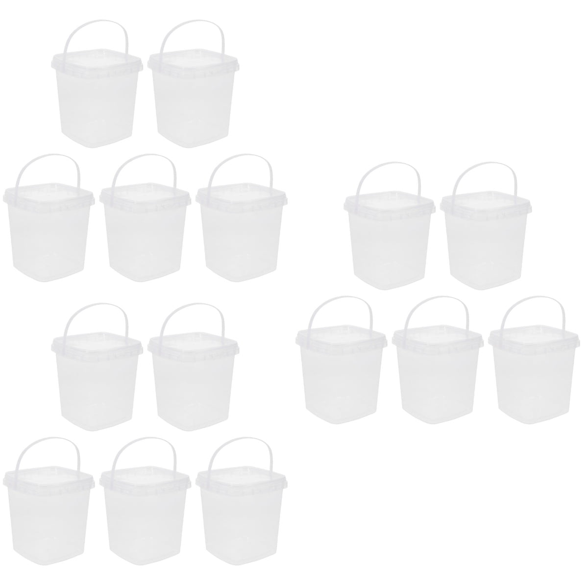 Drink Bucket with Lid Food Storage Fruit Yogurt 15 Pcs Holder Snack