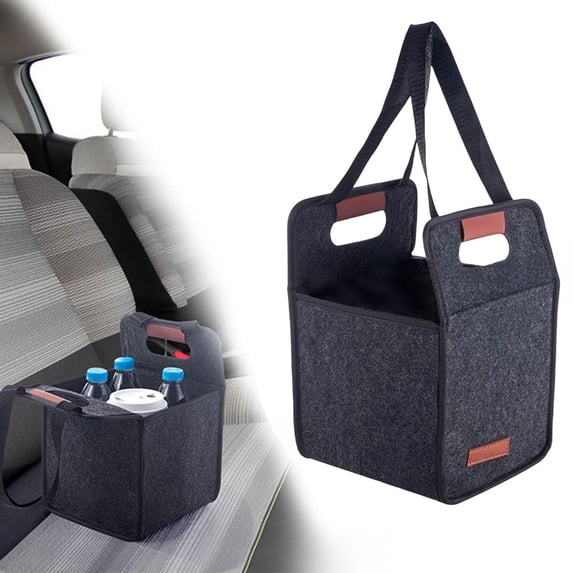 Drink Carrier Tote Bag,Foldable Felt Insulated Drink Carrier Tote Bag,Leak Resistant Multi Cup Beverage Organizer, Ergonomic Handle Travel Picnic Cooler Alternative Car Grocery Delivery Holder