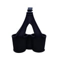 thumbnail image 1 of Drink Carrier Tote, Solid Black Neoprene Dual Cup Holder, 1 Pack Clip On Hanging Beverage Carrier, For Outdoor Travel Picnic Grocery Shopping Coffee Run, 1 of 8