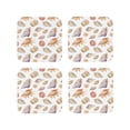 thumbnail image 1 of Drink Coasters, Conch Shell No.J924 -PVC Leather Coasters Sets of 4 for Tabletop Protection - Bar Accessories, Coasters for Drinks Cup Aesthetic Coasters Home Office Decor Square, 1 of 5