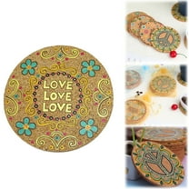 Drink Coasters,Cork Absorbent Coasters,Absorbent Cork Coasters with Flower Coaster for Coffee Table Decor,Coaster for Table Protection,Housewarming Gifts for New Home Present,Living Room Decor,A