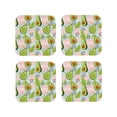 thumbnail image 1 of Drink Coasters, Funny Avocado Green Leaves -PVC Leather Coasters Sets of 4 for Tabletop Protection - Bar Accessories, Coasters for Drinks Cup Aesthetic Coasters Home Office Decor Square, 1 of 5