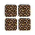 thumbnail image 1 of Drink Coasters, German Shepherd Dog No.1006 -PVC Leather Coasters Sets of 4 for Tabletop Protection - Bar Accessories, Coasters for Drinks Cup Aesthetic Coasters Home Office Decor Square, 1 of 5